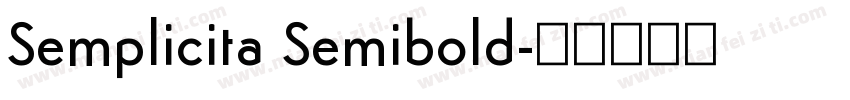 Semplicita Semibold字体转换